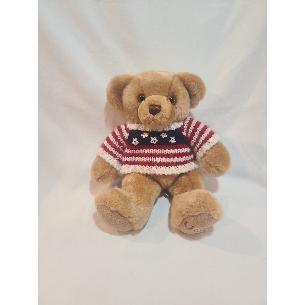 Aurora Banner Bear Plush America USA Musical Stuffed Bear
